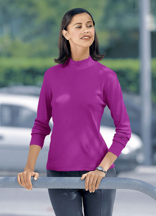 Basics - Flottes Shirt in 16 Farben, in Größe 034 bis 052, in Farbe MAGENTA Ansicht 1