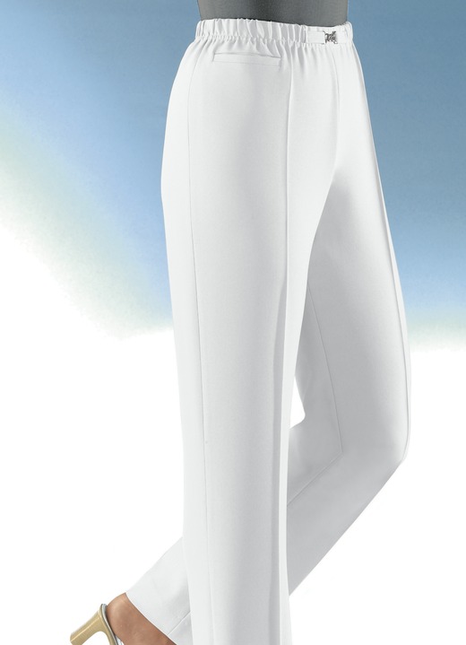 Hosen in Schlupfform - Hose in Schlupfform in 8 Farben, in Größe 019 bis 054, in Farbe WEISS Ansicht 1