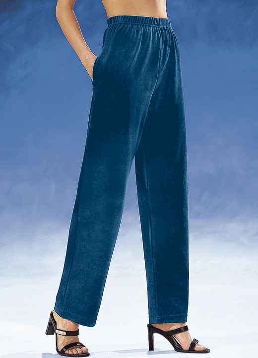 Hosen - Hose mit komfortablem Dehnbund, in Größe 018 bis 060, in Farbe PETROL Ansicht 1