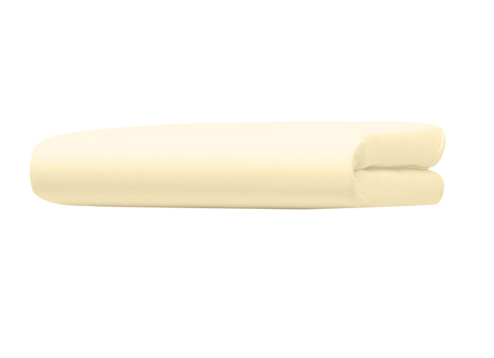Spannbetttücher - Doppel-Jersey Spannbetttuch, in Größe 133 (1x 90-100/200 cm) bis 138 (1x 180–200/200 cm), in Farbe HELLGELB Ansicht 1