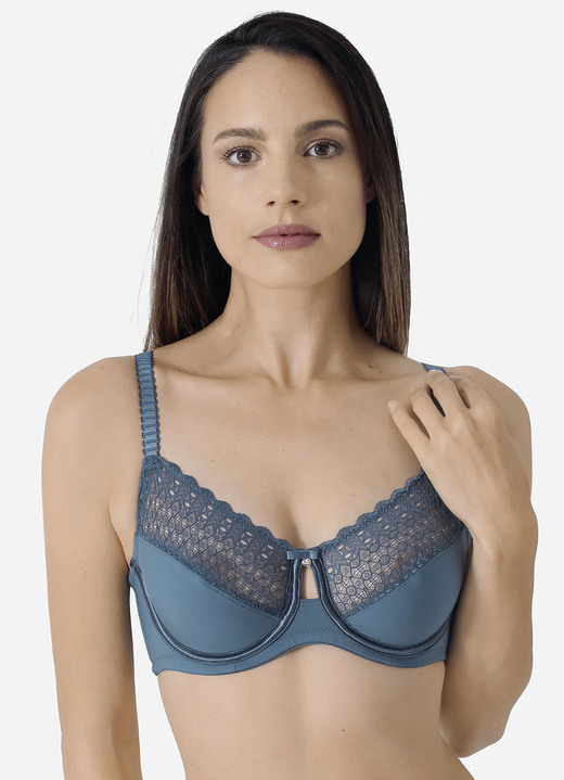 BH Doppelpack - Sassa Zweierpack Bügel-BH, in Größe 075 bis 100, in Cup B, in Farbe 1X INDIGO, 1X WEISS Ansicht 1