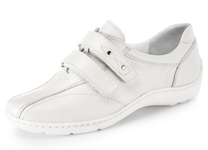 Weite H - Waldläufer, bequeme Damen-Slipper, Weite H, mit herausnehmbarem Fußbett, in Größe 3 1/2 bis 8, in Farbe NATURWEISS Ansicht 1