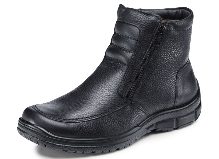 Stiefeletten - GINO GALANTE, gefütterte Herren-Boots, Winterschuhe, mit Lammfell Stiefeletten - GINO GALANTE, gefütterte Herren-Boots, Winterschuhe, mit Lammfell, in Größe 040 bis 050, in Farbe SCHWARZ