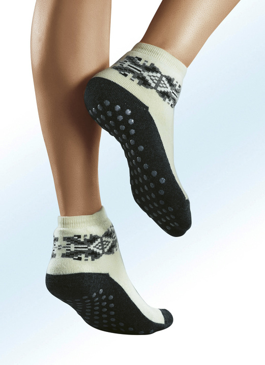 Strümpfe - Angora-Antirutsch-Socken Strümpfe - Angora-Antirutsch-Socken, in Größe 001 bis 004, in Farbe WEISS