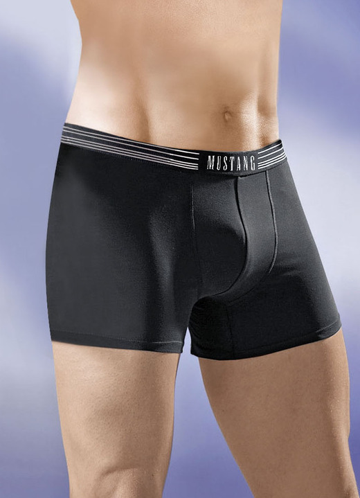 Unterhosen - Mustang Dreierpack Pants in 2 Farbvarianten Unterhosen - Mustang Dreierpack Pants in 2 Farbvarianten, in Größe L (6) bis XXL (8), in Farbe 3X SCHWARZ