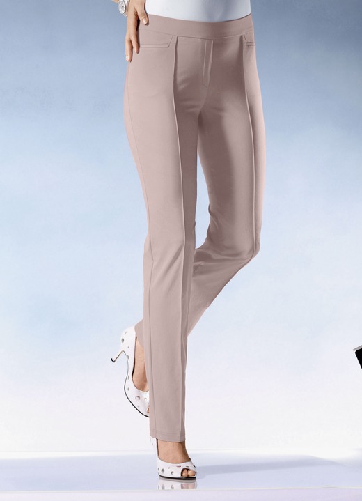 Hosen in Schlupfform - Hose mit schmaler Fußweite in 15 Farben Hosen in Schlupfform - Hose mit schmaler Fußweite in 15 Farben, in Größe 018 bis 096, in Farbe ROSENHOLZ