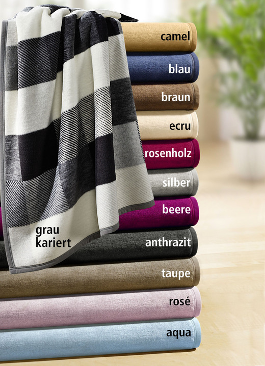 Wohndecken - Kuschelig-weiche Schlafdecke Cotton Home, in Größe 225 (Schlafdecke, 150x200 cm) bis 325 (Schlafdecke, 150x220 cm), in Farbe ROSENHOLZ Ansicht 1