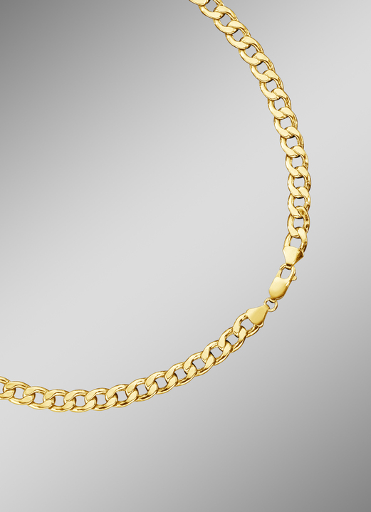 Halsketten - Hochwertige Panzerketten-Garnitur aus Gold, in Farbe , in Ausführung Armband, 19 cm Ansicht 1