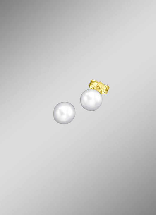 Ohrschmuck - Ohrstecker mit Süßwasser-Zuchtperle, in Farbe , in Ausführung Perlen Ø 6,0 mm Ansicht 1