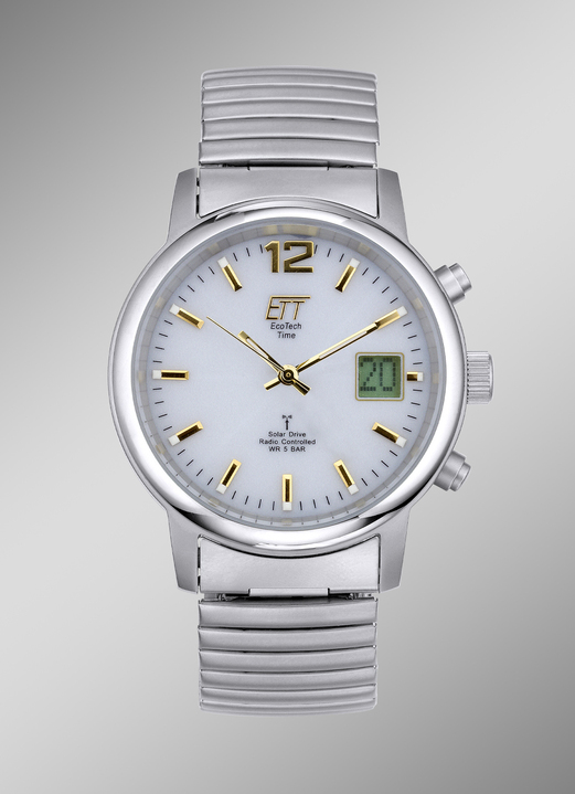 - ETT-Funk-Solar-Herrenuhr im Titanlook, in Farbe  Ansicht 1