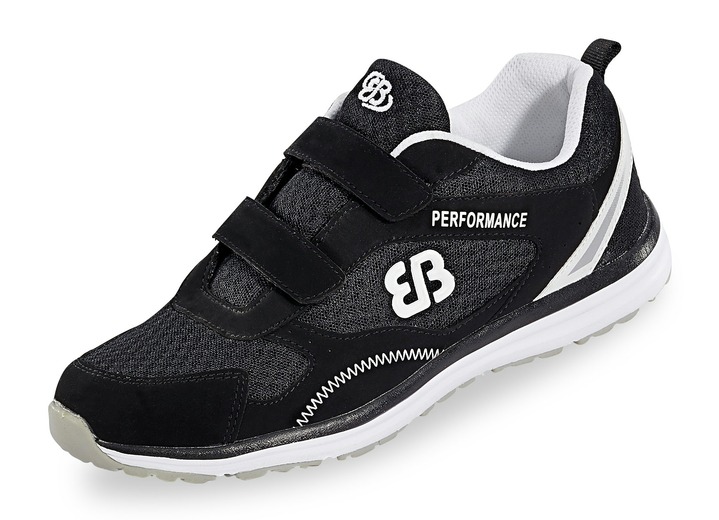 Slipper & Schnürschuhe - Leichte Herren-Slipper, mit herausnehmbarem Fußbett Slipper & Schnürschuhe - Leichte Herren-Slipper, mit herausnehmbarem Fußbett, in Größe 040 bis 046, in Farbe SCHWARZ-WEISS