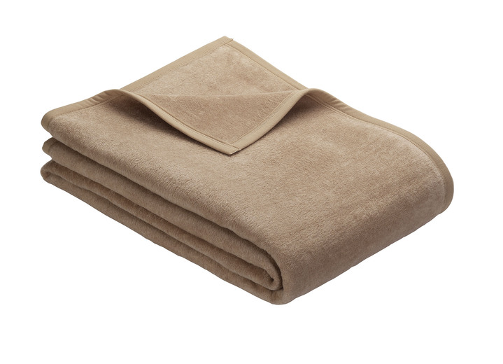 Wohndecken - Schlafdecke auch extralang, in Größe 185 (Schlafdecke, 100x150 cm) bis 235 (Schlafdecke, 220x240 cm), in Farbe BEIGE Ansicht 1