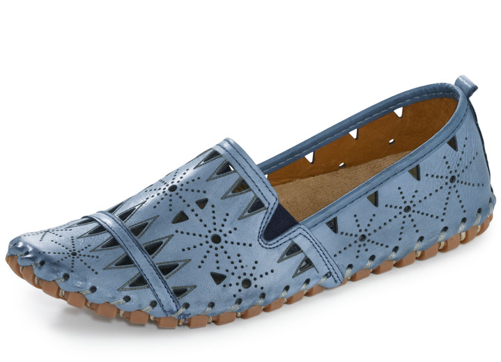 Slipper & Schnürschuhe - Gemini Slipper mit luftiger Perforation, in Größe 036 bis 042, in Farbe JEANS Ansicht 1