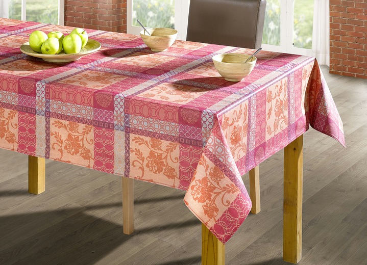 Tischdecken - Pflegeleichte Tischdecke aus 100% Baumwolle, in Größe 110 (Tischdecke, 110/140 cm) bis 190 (Tischdecke oval, 140/190 cm), in Farbe TERRA Ansicht 1