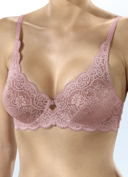 - Triumph Amourette Bügel-BH mit Elastikspitze - Triumph Amourette Bügel-BH mit Elastikspitze, in Größe 075 bis 100, in Cup B, in Farbe ALTROSA