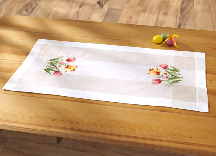 Tischdecken - Filigran gearbeitete Tisch- und Raumdekoration, in Größe 102 (Läufer, 40/ 85 cm) bis 404 (Kissenbezug, 40/ 40 cm), in Farbe SEKT Ansicht 1