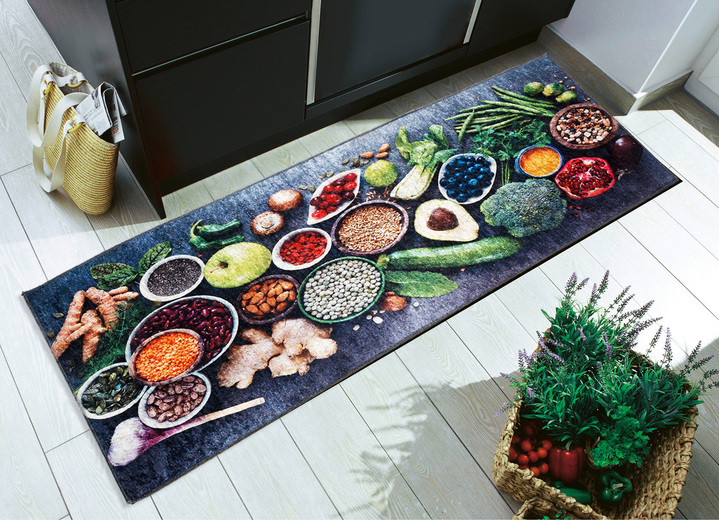 Läufer & Stufenmatten - Küchenläufer und Teppiche mit rutschhemmender Rückseite, in Größe 142 (Küchenläufer, 65x180 cm) bis 252 (Küchenteppich, 170x200 cm), in Farbe MULTICOLOR Ansicht 1