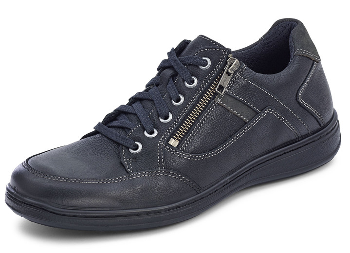Slipper & Schnürschuhe - GINO GALANTE Schnürschuh mit praktischem Reißverschluss Slipper & Schnürschuhe - GINO GALANTE Schnürschuh mit praktischem Reißverschluss, in Größe 040 bis 047, in Farbe SCHWARZ-GRAU