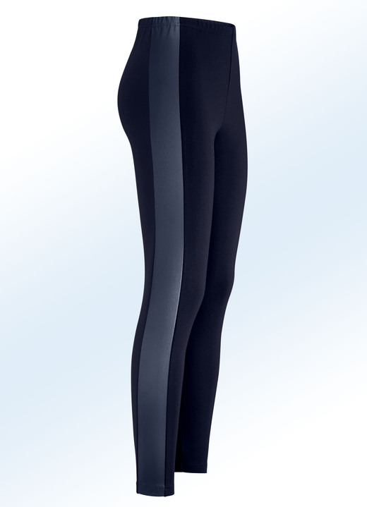 - Leggings im interresanten Materialmix - Leggings im interresanten Materialmix, in Größe 018 bis 092, in Farbe MARINE