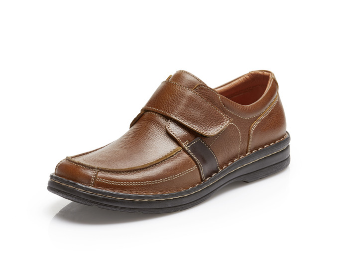 Slipper & Schnürschuhe - GINO GALANTE, klassische Herren-Slipper, mit herausnehmbarem Fußbett Slipper & Schnürschuhe - GINO GALANTE, klassische Herren-Slipper, mit herausnehmbarem Fußbett, in Größe 040 bis 047, in Farbe COGNAC