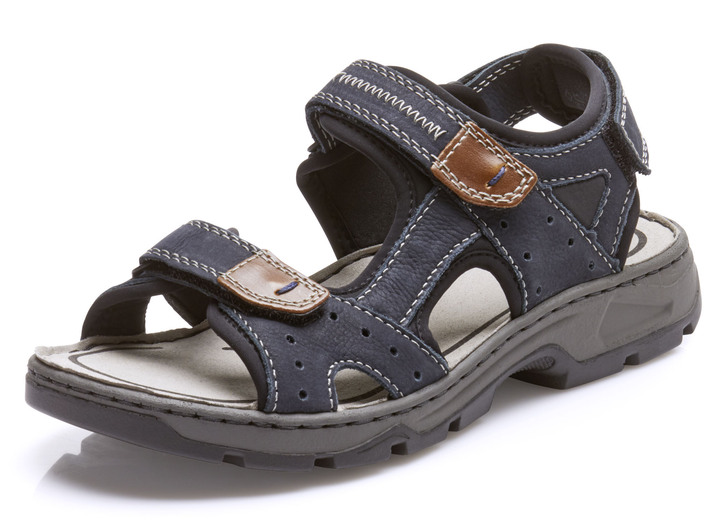 Sandalen & Pantoletten - Rieker Sandale mit Klettspangen, in Größe 040 bis 046, in Farbe DUNKELBLAU Ansicht 1