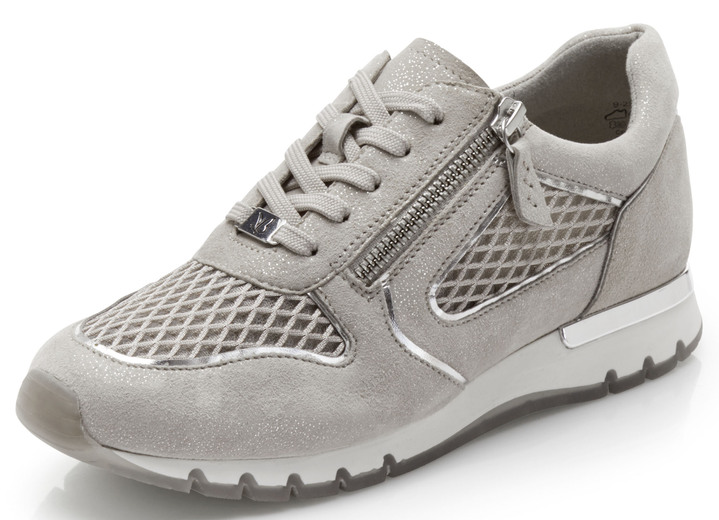 Weite H - Caprice, bequeme Damen-Sneaker, Weite H, mit herausnehmbarem Fußbett, in Größe 036 bis 042, in Farbe TAUPE Ansicht 1