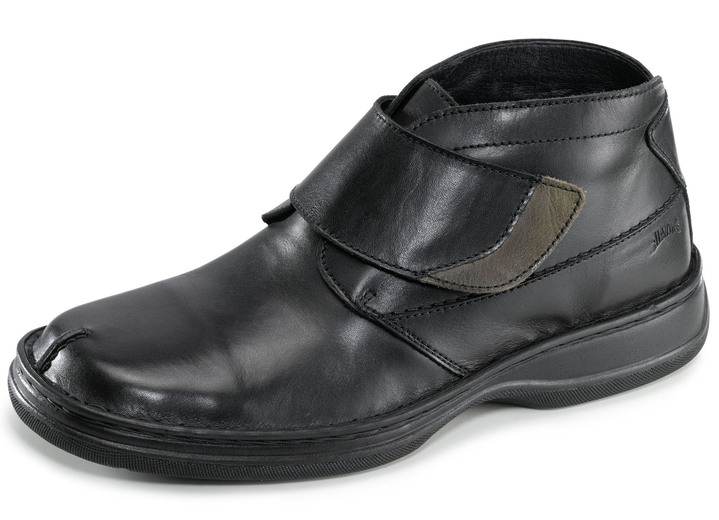 Stiefeletten - GINO GALANTE, gefütterte Herren-Boots, Winterschuhe, Weite K, mit herausnehmbarem Fußbett Stiefeletten - GINO GALANTE, gefütterte Herren-Boots, Winterschuhe, Weite K, mit herausnehmbarem Fußbett, in Größe 039 bis 046, in Farbe SCHWARZ-GRAU