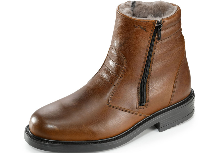 Stiefeletten - GINO GALANTE, gefütterte Herren-Stiefel, Winterschuhe, mit Lammfell Stiefeletten - GINO GALANTE, gefütterte Herren-Stiefel, Winterschuhe, mit Lammfell, in Größe 039 bis 046, in Farbe BRAUN