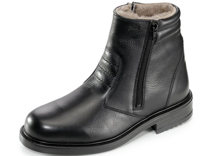 Stiefeletten - GINO GALANTE, gefütterte Herren-Stiefel, Winterschuhe, mit Lammfell Stiefeletten - GINO GALANTE, gefütterte Herren-Stiefel, Winterschuhe, mit Lammfell, in Größe 039 bis 046, in Farbe SCHWARZ