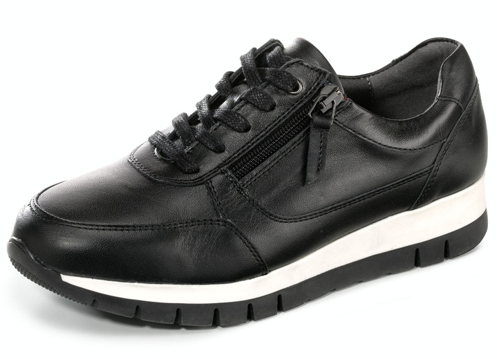 Weite H - ELENA EDEN, sportliche Damen-Sneaker, Weite H, mit herausnehmbarem Fußbett, in Größe 036 bis 042, in Farbe SCHWARZ Ansicht 1