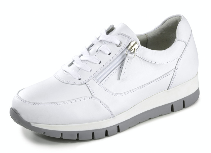 Weite H - ELENA EDEN, sportliche Damen-Sneaker, Weite H, mit herausnehmbarem Fußbett, in Größe 036 bis 042, in Farbe WEISS Ansicht 1