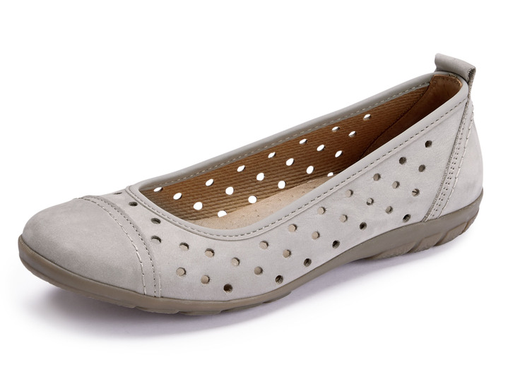 Pumps & Ballerina - ELENA EDEN, sommerliche Damen-Ballerinas, Weite G, mit herausnehmbarem Fußbett, in Größe 036 bis 042, in Farbe TAUPE Ansicht 1