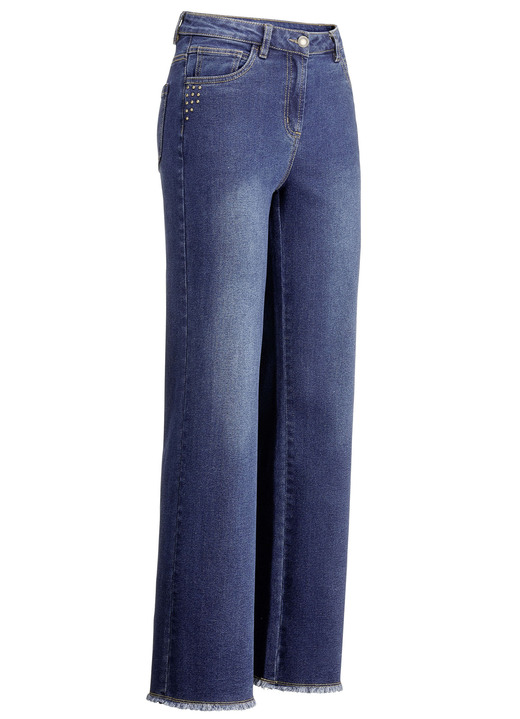 - Jeans mit angesagtem Fransensaum, in Größe 017 bis 050, in Farbe DUNKELBLAU Ansicht 1
