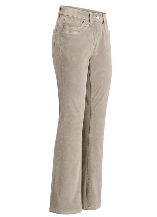 - Cordhose in trendiger Bootcut-Form, in Größe 017 bis 050, in Farbe BEIGE Ansicht 1
