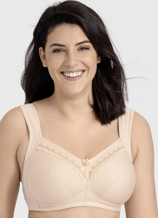 - Miss Mary BH mit Baumwolle, in Größe 075 bis 105, in Cup F, in Farbe BEIGE