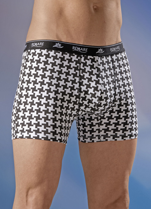 Unterhosen - Dreierpack Pants mit Elastikbund, in Größe 004 bis 010, in Farbe WEISS-SCHWARZ