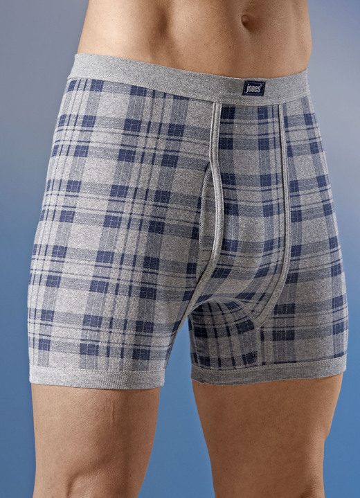 Unterhosen - Viererpack Unterhosen aus Feinripp, allover dessiniert Unterhosen - Viererpack Unterhosen aus Feinripp, allover dessiniert, in Größe 005 bis 012, in Farbe 2X GRAU MELIERT-MARINE, 2X GRAU MELIERT-RUBIN