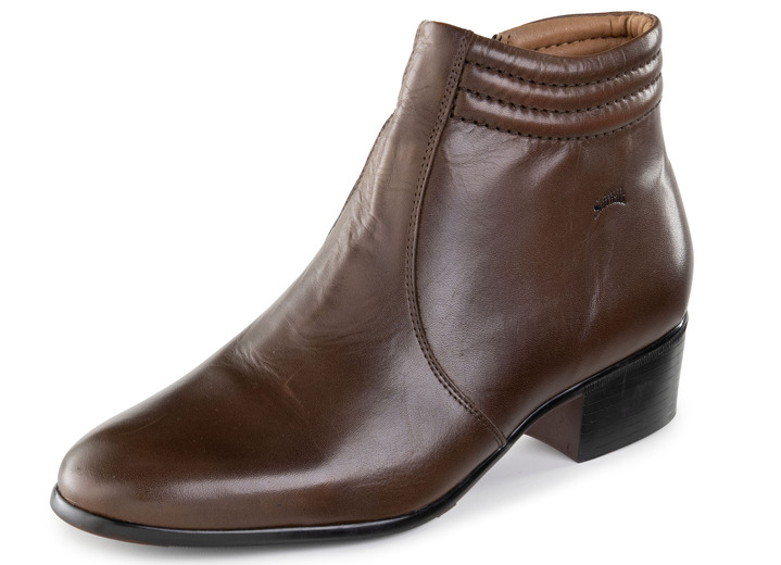 Stiefeletten - GINO GALANTE, elegante Herren-Stiefeletten, mit Reißverschluss Stiefeletten - GINO GALANTE, elegante Herren-Stiefeletten, mit Reißverschluss, in Größe 040 bis 046, in Farbe MOKKA