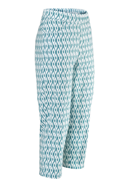 - Caprihose in bequemer Schlupfform - Caprihose in bequemer Schlupfform, in Größe 036 bis 052, in Farbe TÜRKIS-ECRU