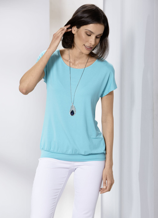 - Shirt-Tunika mit Elastan, in Größe 036 bis 052, in Farbe TÜRKIS Ansicht 1