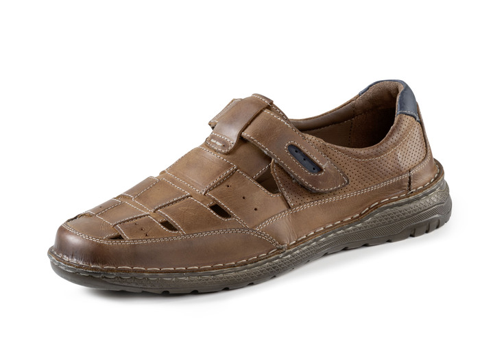 - Slipper mit luftigen Durchbrüchen, in Größe 040 bis 046, in Farbe MARONE-BLAU Ansicht 1