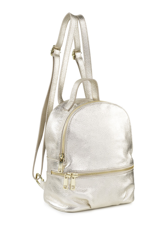 - Laurina Rucksack aus genarbtem Kalb-Nappaleder, in Farbe GOLD Ansicht 1