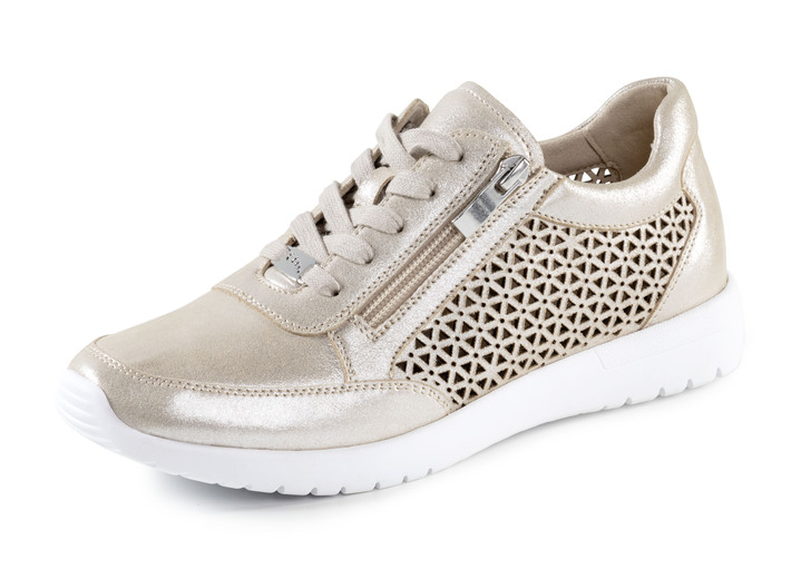 Slipper & Schnürschuhe - ELENA EDEN, sommerliche Damen-Sneaker, Weite G, mit herausnehmbarem Fußbett, in Größe 036 bis 042, in Farbe MATTGOLD Ansicht 1
