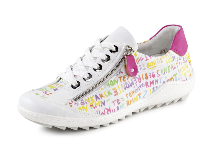 Remonte Sneaker aus beschichtetem, frech bedrucktem Leder - Komfortschuhe |  MONA