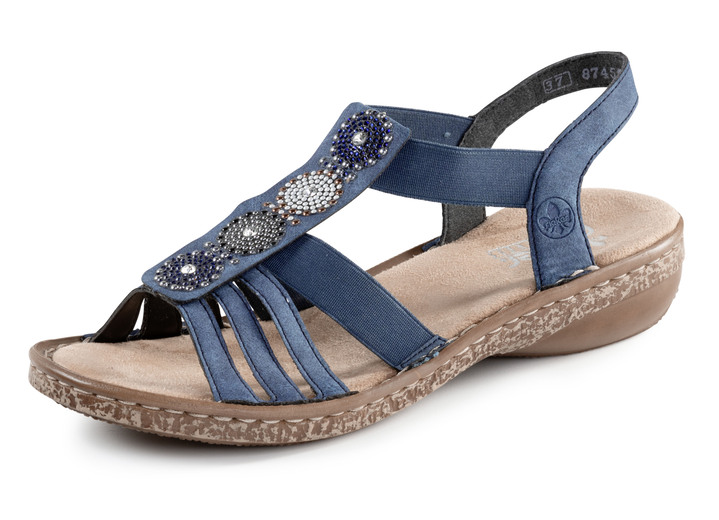 Rieker Sandale mit Glitzersteinchen Sandaletten Pantoletten MONA