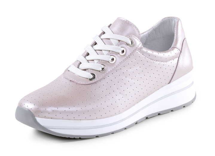 Slipper & Schnürschuhe - ELENA EDEN Sneaker mit Zierperforation, in Größe 035 bis 041, in Farbe PERLROSÉ Ansicht 1