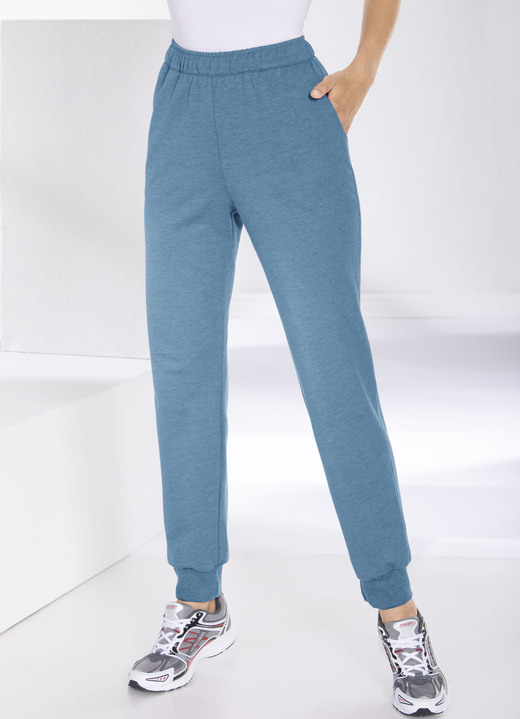 Freizeithosen - Freizeithose von „Athlet“ in 4 Farben Freizeithosen - Freizeithose von „Athlet“ in 4 Farben, in Größe 019 bis 052, in Farbe PETROL MELIERT