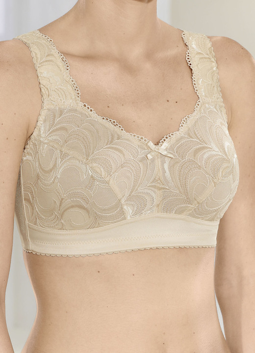 Soft-BH - BH mit Elastikspitze, in Größe 080 bis 115, in Cup B, in Farbe BEIGE Ansicht 1