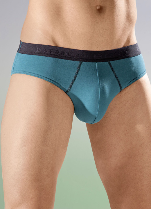 Unterhosen - Dreierpack Slips mit Elastikbund Unterhosen - Dreierpack Slips mit Elastikbund, in Größe 004 bis 010, in Farbe 2X PETROL, 1X NAVY