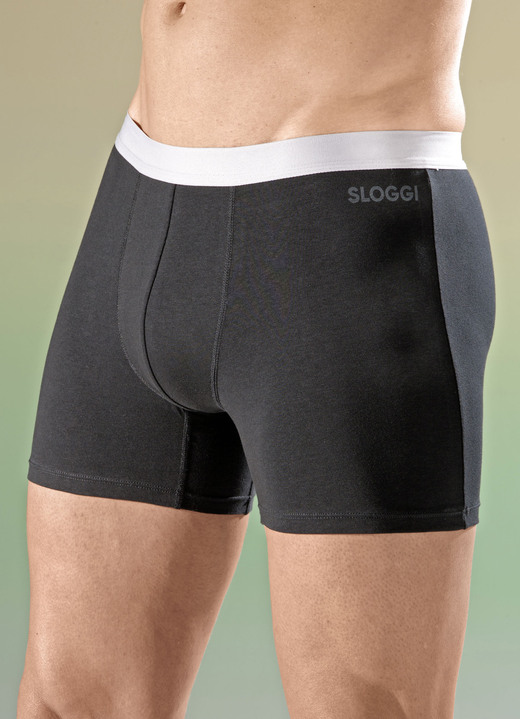 Unterhosen - Sloggi, Zweierpack Pants mit Elastikbund, in Größe L bis XXL, in Farbe SCHWARZ